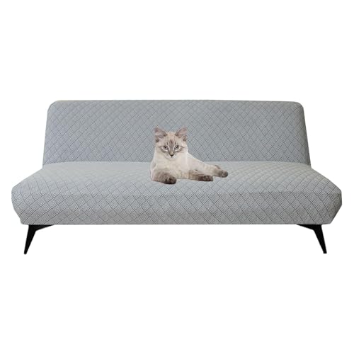 OwkHome Stretch-Futonbezug-Set Ohne Armlehnen – Wasserabweisender Schlafsofa-Schutz(Light Gray,Medium) von OwkHome