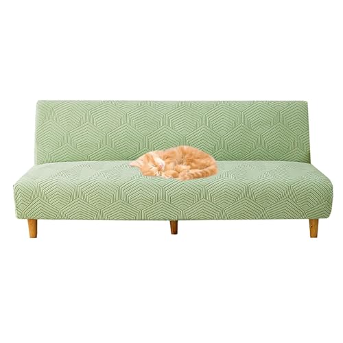 OwkHome Stretch-Futonbezug for Armloses Schlafsofa, Schonbezug for Klappcouch, Sofaschutz for Wohnzimmer Und Schlafzimmer(Green,S) von OwkHome