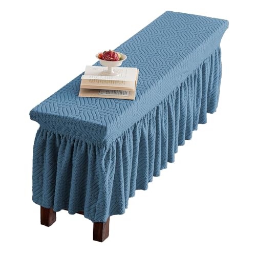 OwkHome Stretch-Jacquard-Bank-Schonbezug, Abnehmbar, Waschbar, Rechteckiger Sitzschutz(Blue,Medium) von OwkHome