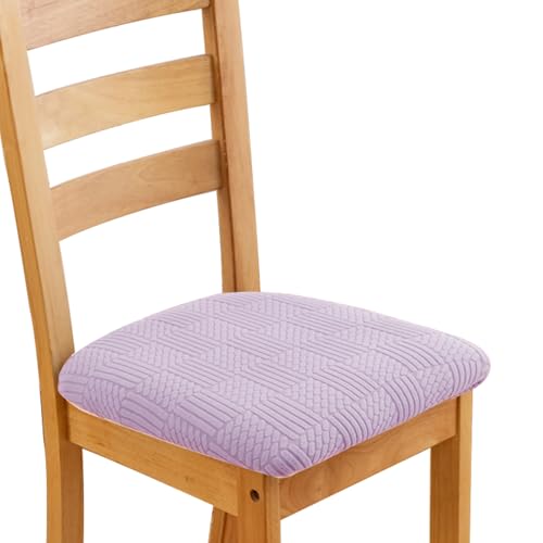 OwkHome Stretch Jacquard Esszimmerstuhl Hussen Waschbar Sitzschoner Abnehmbare Set(Pink,6 Pack) von OwkHome