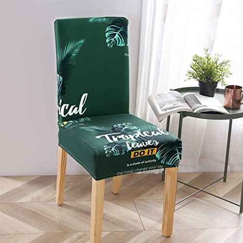 OwkHome Stretch-Jacquard-Esszimmerstuhl-Schonbezüge, 2er-Set, Waschbare Schoner(H,4PCS) von OwkHome