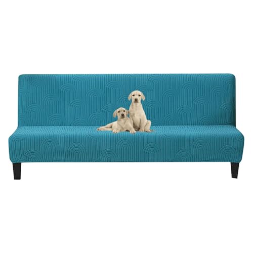 OwkHome Stretch-Jacquard-Futon-Schonbezug, Rutschfester Möbelschutz for Schlafsofas und Faltbare Couchen(Green,Large) von OwkHome