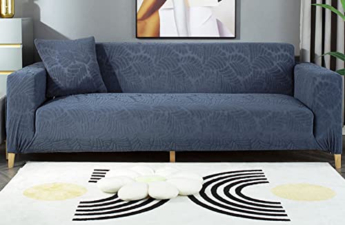 OwkHome ​​Stretch-Jacquard-Sofabezug, Rutschfester Möbelschutz, Waschbarer Universal-Couchbezug for Das Wohnzimmer​​(Dark Grey,3 Seater(190-230cm)) von OwkHome