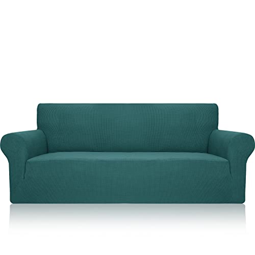 OwkHome Stretch-Jacquard-Sofabezug Mit Rutschfestem Design, Elastischer Möbelschutz(Dark Green,Chair (31-46 in)) von OwkHome