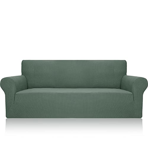 OwkHome Stretch-Jacquard-Sofabezug Mit Rutschfestem Design, Elastischer Möbelschutz(Green,Chair (31-46 in)) von OwkHome