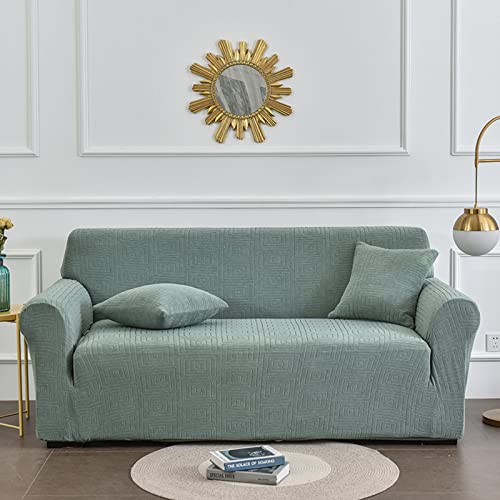 OwkHome Stretch-Jacquard-Sofabezug for 1-, 2-, 3- Und 4-Sitzer, Rutschfester Couchbezug, Möbelschutz(F,3 Seater 190-230cm) von OwkHome