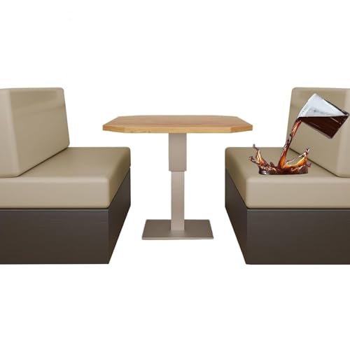 OwkHome Stretch-Kissenbezug-Set for Wohnmobil-Dinette, Auslaufsichere Bankbezüge Aus Kunstleder(Coffee) von OwkHome