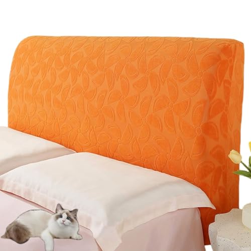 OwkHome Stretch-Kopfteilbezug Mit Musterdesign, Bettrahmen-Schutzbezug(Orange,120cm(47in)) von OwkHome