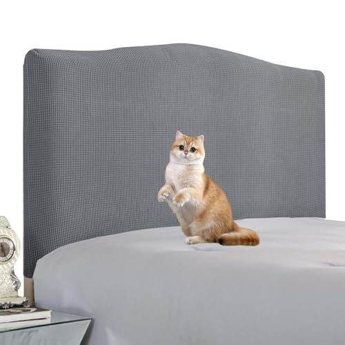 OwkHome Stretch-Kopfteilbezug – Waschbarer Bezug for Queen- Und Kingsize-Bettrahmen(Light Grey 1,190-210cm(74-82in)) von OwkHome
