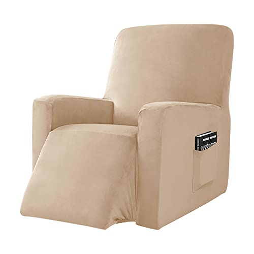OwkHome Stretch-Liegestuhl-Schonbezug Mit Tasche – Bedruckter, Waschbarer Möbelschutz(Khaki) von OwkHome