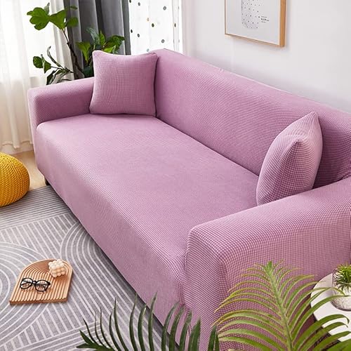 OwkHome Stretch-Möbelschutz, Elastischer Sofabezug, Schonbezug for Wohnzimmercouch(Light Purple,3 Seater(190-230cm)) von OwkHome
