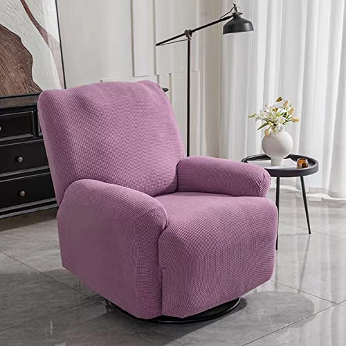 OwkHome Stretch-Relaxsessel-Schonbezug-Set Mit Tasche Und Elastischem Passformschutz(Purple) von OwkHome