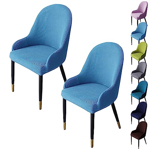 OwkHome Stretch-Schonbezüge for Drehstühle, Abnehmbar, 4er-Set, Waschbare Schonbezüge(Sky Blue 2pcs) von OwkHome