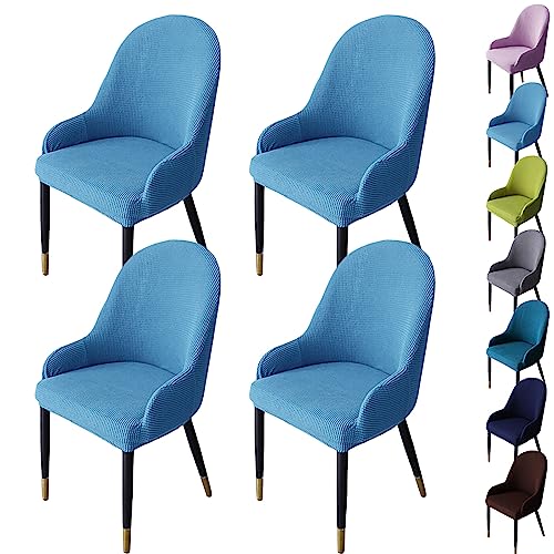 OwkHome Stretch-Schonbezüge for Drehstühle, Abnehmbar, 4er-Set, Waschbare Schonbezüge(Sky Blue 4pcs) von OwkHome
