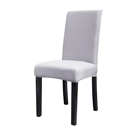 OwkHome Stretch-Schonbezüge for Esszimmerstühle, Waschbare, Elastische Stuhlschoner for Parson-Stühle (2er-Set)(Light Grey,4PCS) von OwkHome