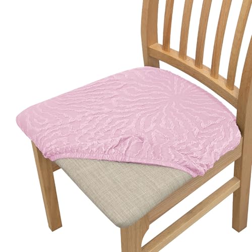 OwkHome Stretch-Schonbezüge for Esszimmerstühle Mit Bindeverschluss, Abnehmbares Und Waschbares Sitzschutz-Set(Pink,2 Pack) von OwkHome