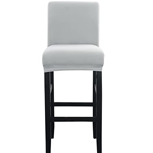 OwkHome Stretch-Schonbezug for Thekenhocker – Waschbarer, Abnehmbarer Barhocker-Schutz(Light Grey,4PCS) von OwkHome