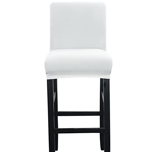 OwkHome Stretch-Schonbezug for Thekenhocker – Waschbarer, Abnehmbarer Barhocker-Schutz(White,4PCS) von OwkHome