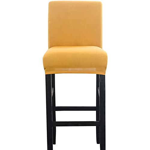 OwkHome Stretch-Schonbezug for Thekenhocker – Waschbarer, Abnehmbarer Barhocker-Schutz(Yellow,6PCS) von OwkHome