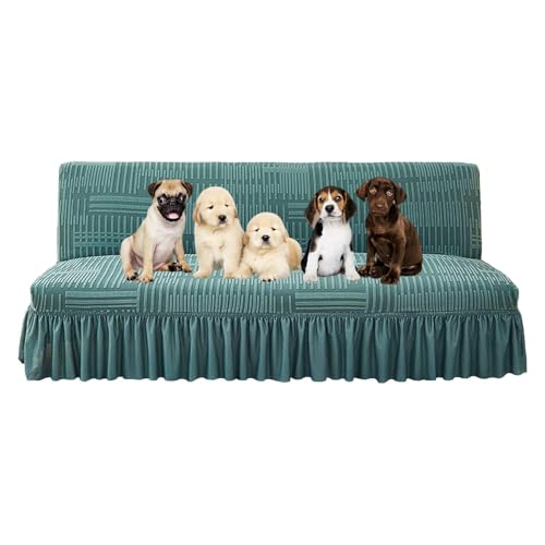 OwkHome Stretch-Sofabezug, kratzfester Futon-Schonbezug for Wohnzimmer und Schlafzimmer(Green,Large) von OwkHome