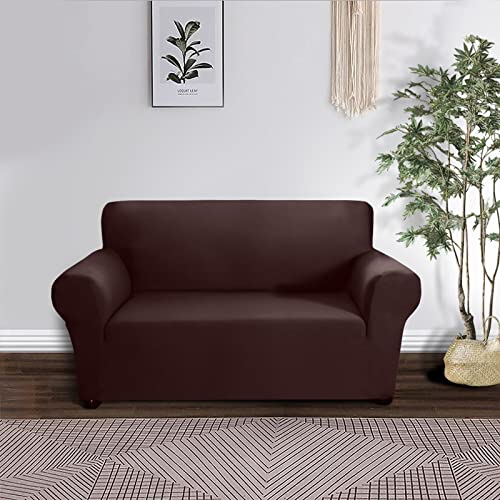 OwkHome Stretch-Sofabezug, rutschfest, Elastischer Möbelschutzbezug for Sofas(Coffee,4 Seater(235-310cm)) von OwkHome