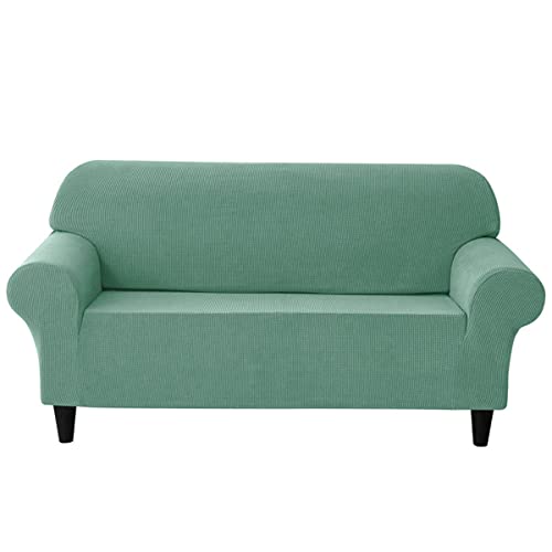 OwkHome Stretch-Sofabezug Aus Jacquard, Elastischer Schonbezug, Universelle Passform, Haustierbeständig, Maschinenwaschbar(Green,1 Seater(85-135cm)) von OwkHome