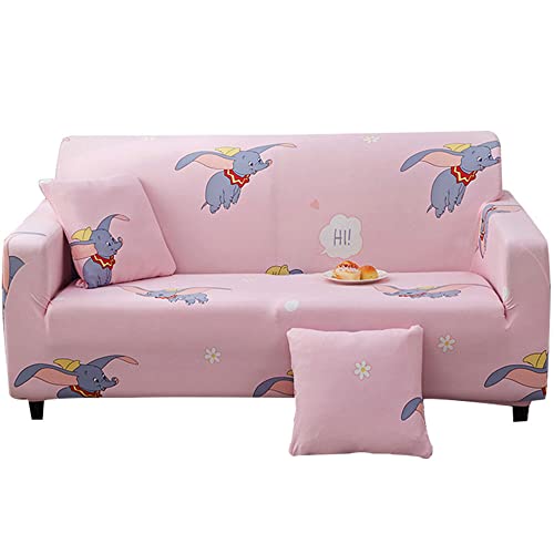 OwkHome Stretch-Sofabezug Mit Aufdruck Und Anti-Rutsch-Design, Möbelschutzbezug Abnehmbar Und Maschinenwaschbar(B,4 Seater(235-310cm)) von OwkHome