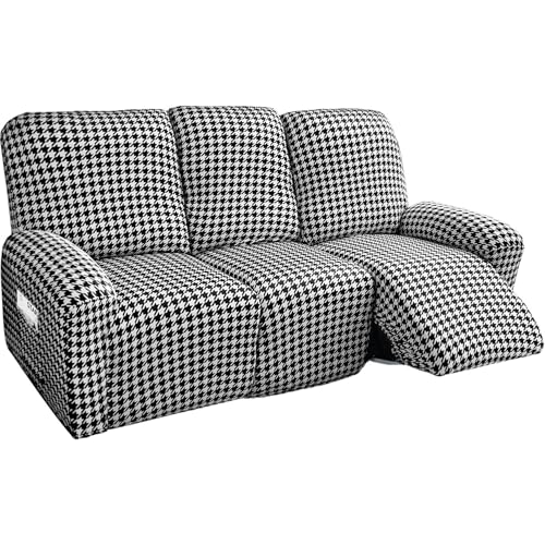 OwkHome Stretch-Sofabezug for Geteilte Liege | 3-Sitzer-Möbelschutz Mit Rutschfestem Design Und Waschbarem Design(Black,3 Seats) von OwkHome