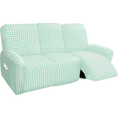 OwkHome Stretch-Sofabezug for Geteilte Liege | 3-Sitzer-Möbelschutz Mit Rutschfestem Design Und Waschbarem Design(Green,4 Seats) von OwkHome