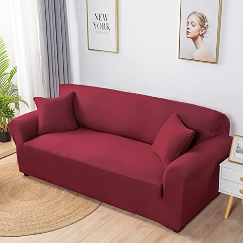 OwkHome Stretch-Sofabezug for Liegestühle, Elastischer Möbelschutz Aus Polyester, Maschinenwaschbar(Red,1 Seater(90-140cm)) von OwkHome