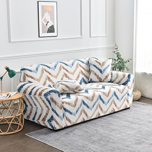 OwkHome Stretch-Sofabezug for Zweisitzer – Bedruckter Möbelschutz Mit Anti-Rutsch-Design(3,1 Seater(90-140cm)) von OwkHome