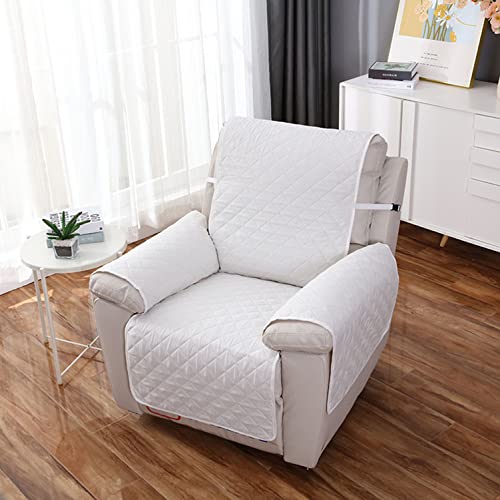OwkHome Stretch-Stoffbezug for Liegestühle – 4-teiliger Rutschfester Schutz for Möbel Und Haustiere(White) von OwkHome