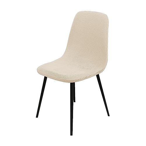 OwkHome Stretch-Stuhlbezug Aus Samt, rutschfest, Abnehmbar, Möbelschutz(Beige,6 Pieces) von OwkHome