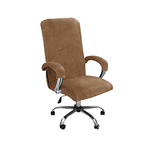 OwkHome Stretch-Stuhlbezug Aus Samt for Computerstühle Mit Armlehnen for Büro-Schreibtisch-Chefstuhl(2,X-Large) von OwkHome