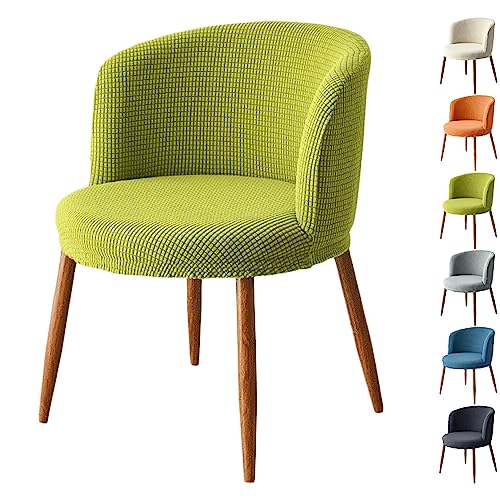 OwkHome Stretch-Stuhlbezug Mit Gebogener Rückenlehne, Niedriger Stuhl – Verdickter, Waschbarer Schonbezug for Zuhause, Bürodekoration(Green 1pcs) von OwkHome