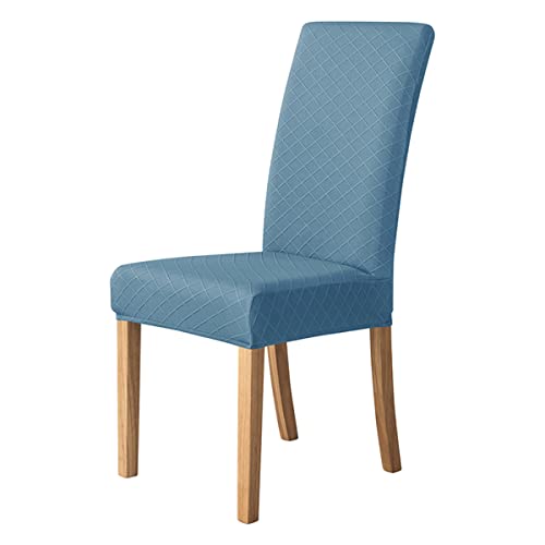 OwkHome Stretch-Stuhlhussen Aus Polyester-Spandex, Schonbezüge for Parson-Stühle, Universelle Passform, Esszimmerstühle, Motel, Resort, Gewerbliche Nutzung – 2er-Pack(Blue,8 Pieces) von OwkHome