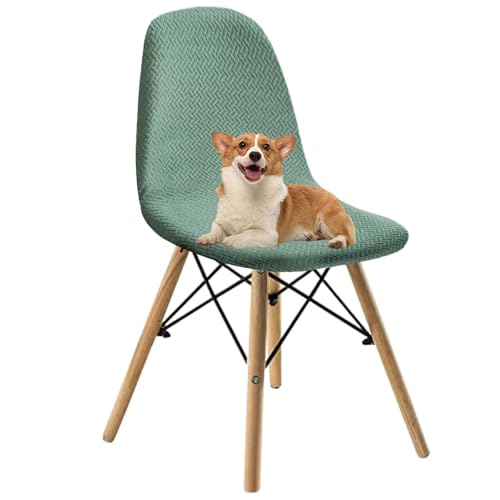 OwkHome Stretch-Stuhlhussen-Set, Polyester-Spandex-Stuhlschutz Ohne Armlehnen for Esszimmerstühle Als Heimdekoration(Green,4 Pieces) von OwkHome