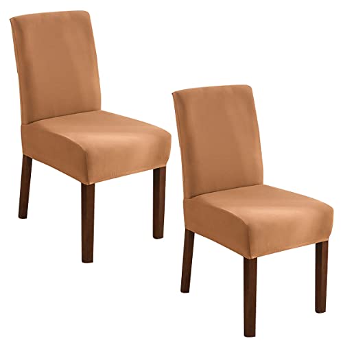 OwkHome Stretch-Stuhlhussen-Set for Parson-Stuhl, Waschbarer, Elastischer Stuhlschutz for Esszimmerstühle (mehrere Größen)(Khaki,4 PCS) von OwkHome