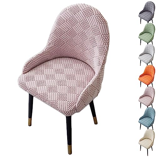 OwkHome Stretch-Stuhlhussen for Parson-Stühle, Multipack, Dicker Jacquard-Schutz for Gastronomie Und Hotellerie(Pink 1pcs) von OwkHome