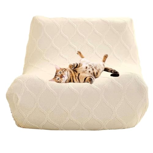 OwkHome Stretch-Überzug for Chaiselongue, rutschfest, for Innenmöbel, Waschbarer Schutz for Kaminstühle(Beige) von OwkHome