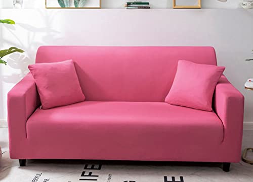 OwkHome Stretch-Überzug for Chaiselongue Ohne Armlehnen, Rutschfester Jacquard-Möbelschutz, Maschinenwaschbarer Schonbezug(Red-1,1 Seater(90-140cm)) von OwkHome