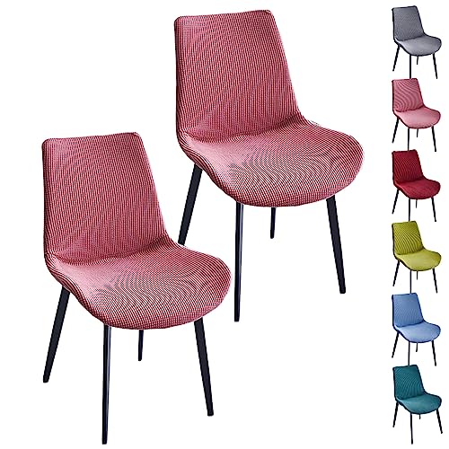 OwkHome Stuhlhussen Mit Stretch-Schale Und Rock for Parson-Stuhl – Waschbare Universal-Schutzbezüge(Pink 2pcs) von OwkHome