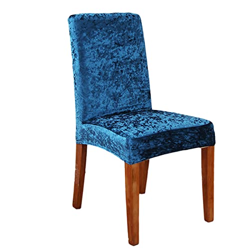 OwkHome Stuhlhussen-Set Aus Samtplüsch, Dehnbar, Abnehmbar Und Waschbar, for Bankettveranstaltungen Zu Hause(Water Blue,2 PCS) von OwkHome