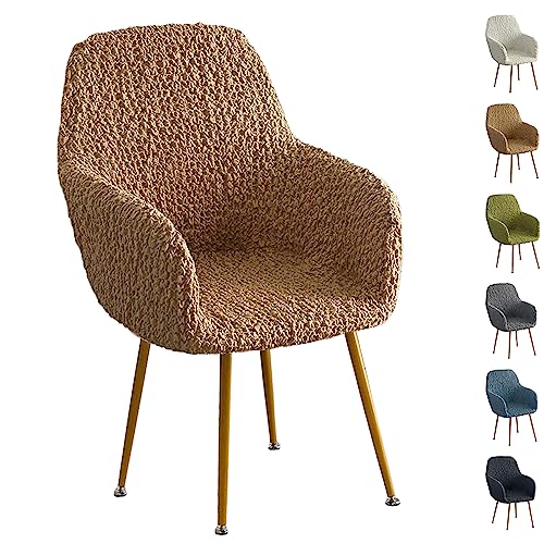 OwkHome Stuhlhussen for Esszimmerstühle Mit 3D-Struktur, 4er-Set, Waschbare Schoner(Khaki 1pcs) von OwkHome