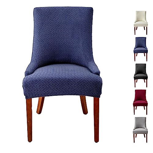 OwkHome Stuhlhussen for Esszimmerstühle mit gebogener Rückenlehne, Sitzschutz im Stretch-Jacquard-Design for Moderne Wohn- und Gaststättenumgebungen(Blue 1pcs) von OwkHome