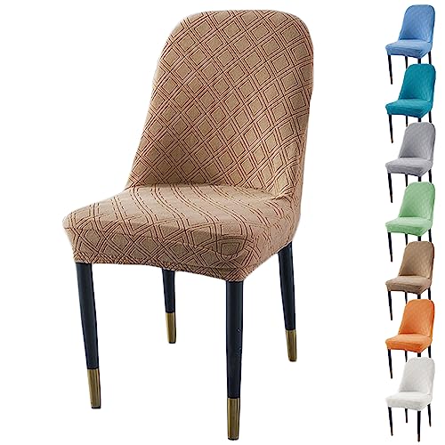OwkHome Thick Diamond Jacquard Dining Chair Cover Set - Washable Stretch Slipcover Protector for Restaurant and Home(Khaki 1pcs) von OwkHome