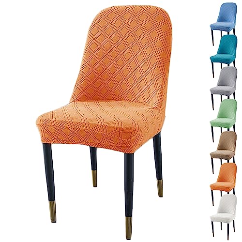 OwkHome Thick Diamond Jacquard Dining Chair Cover Set - Washable Stretch Slipcover Protector for Restaurant and Home(Orange 1pcs) von OwkHome