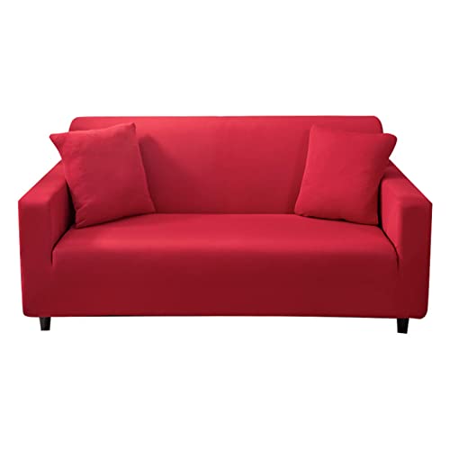 OwkHome Universal-Liegestuhl-Schonbezug, Stretch-Sofabezug, Rutschfester Möbelschutz(Red,4 Seater 235-310cm) von OwkHome