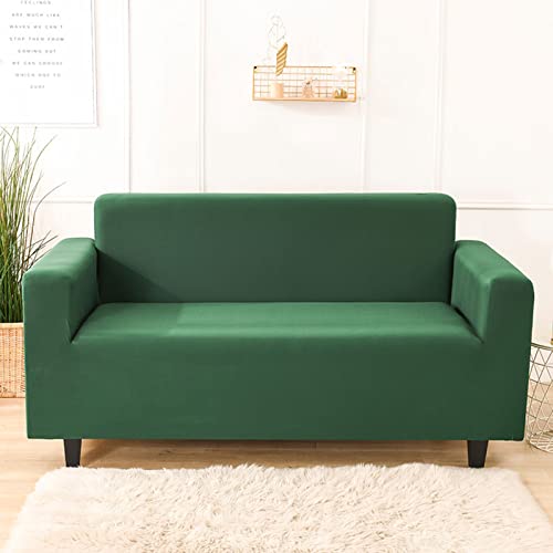 OwkHome Universal-Sofabezug, Stretch-Möbelschutz Mit Elastischem Rand, Maschinenwaschbarer Couchbezug for 1-4-Sitzer-Sofas(Green,2 Seater(145-180cm)) von OwkHome