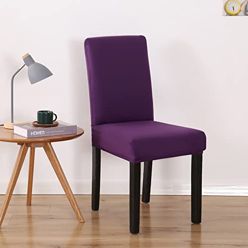 OwkHome Universal-Stretch-Stuhlbezug, Waschbar, Abnehmbar, Esszimmerschutz(Purple,6PC) von OwkHome